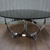 Mid-Century Space Age Round Coffee Table by Knut Hesterberg, 1960s