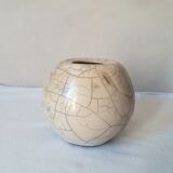 Vase ball ceramic raku