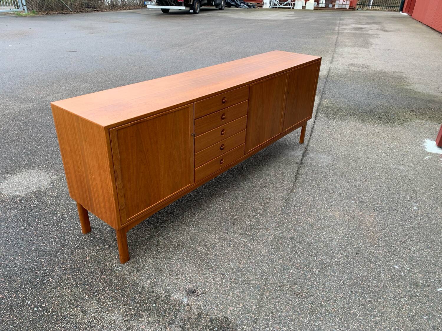 Scandinavian walnut sideboard, Skaraborgs Möbelindustri, Sweden, 1960