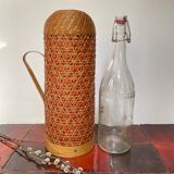 Bottle holder cover bamboo bottle