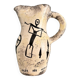 Enamelled ceramic pitcher with rock decoration