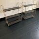 Pair shelves vintage 1960 string chocolate gold - 144 x 58 cm