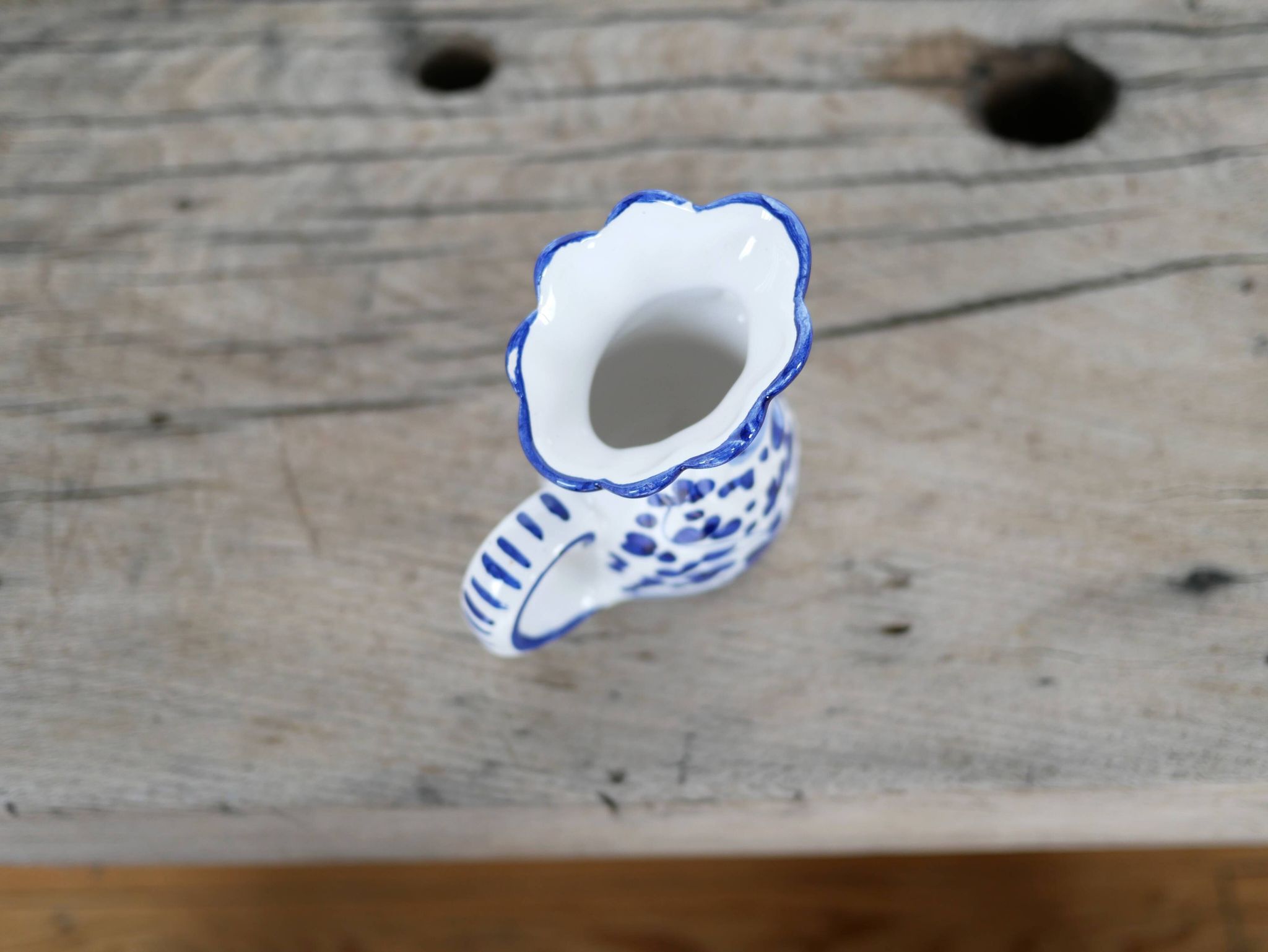 Vintage ceramic milk jug from Deruta, Italy