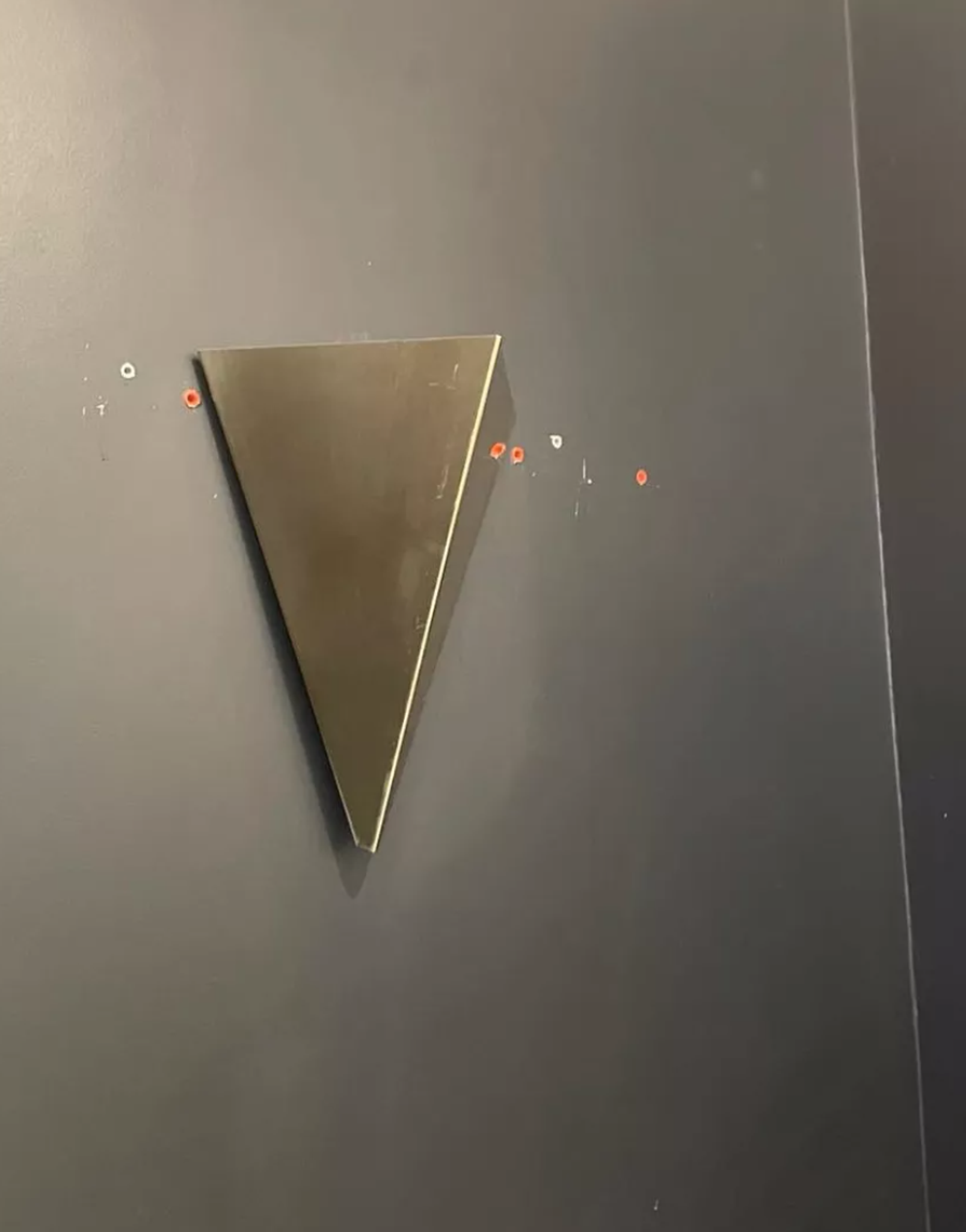 Pair of geometric vintage wall lamps in solid brass, France 1970.