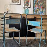 Pair of industrial bistro chairs