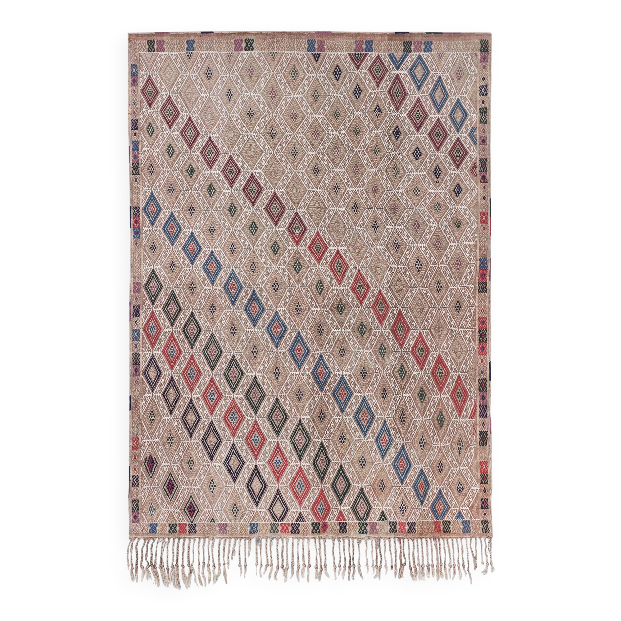 Vintage Turkish Oushak Handwoven Rug 152x212 cm