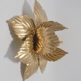 Golden flower wall lamp