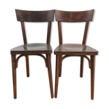 2 bistro chairs stamped Baumann