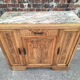 Art Deco buffet with marble top, antique sideboard.