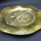 Assiette en bronze décorée d'un aigle