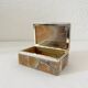 Vintage 60s rectangular onyx alabaster jewelry box
