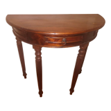 Half-moon wooden console