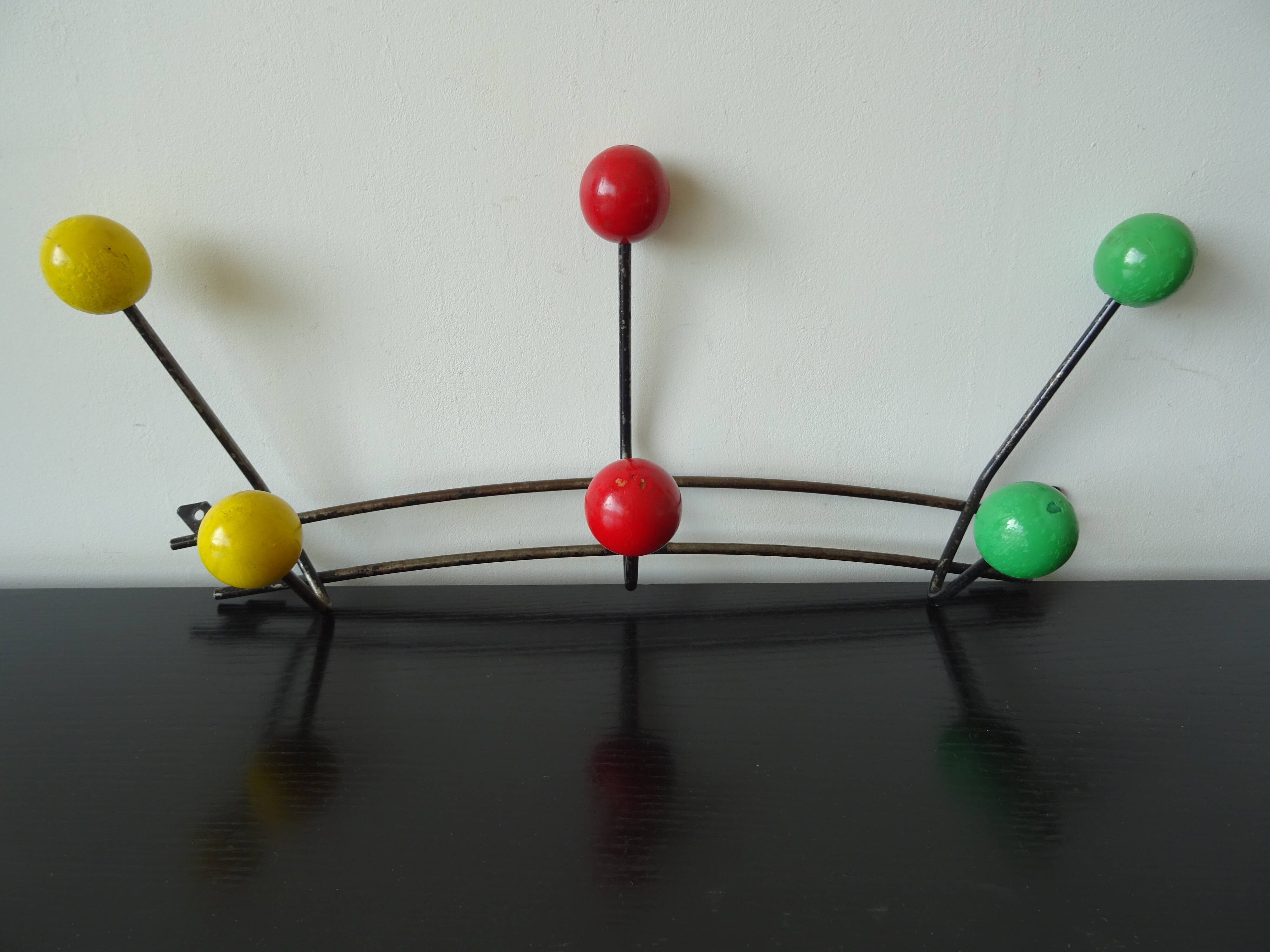 Vintage wall coat rack year 50/60