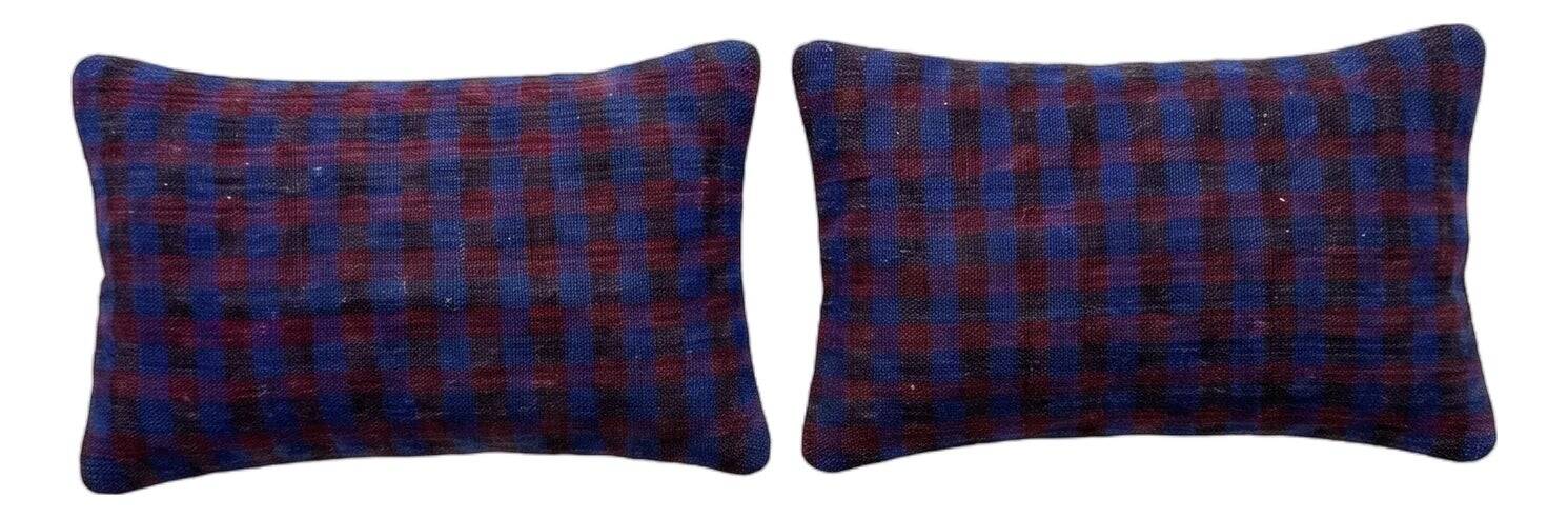 Set of 2 vintage kilim cushion covers 41x61 cm