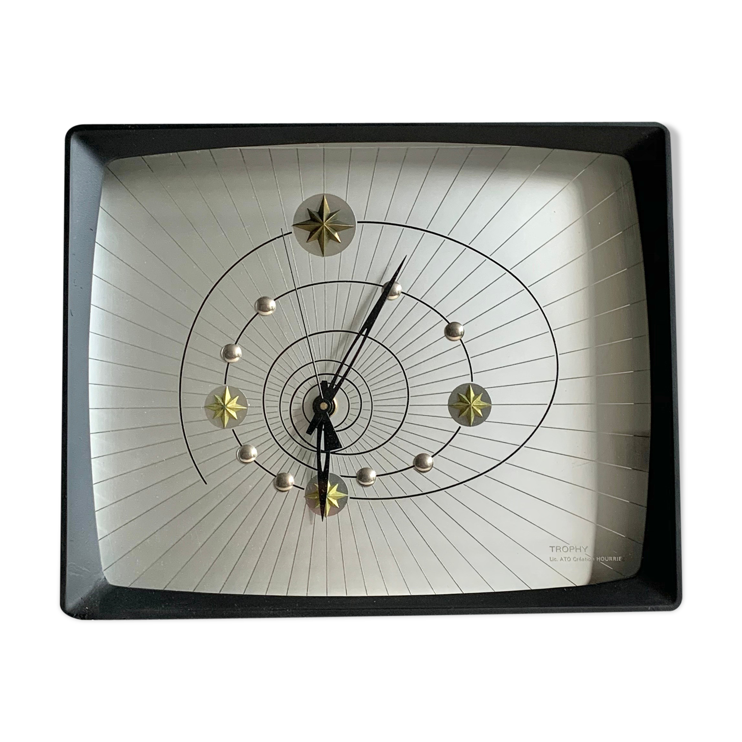 Horloge murale ORTF Hourriez vintage 1960