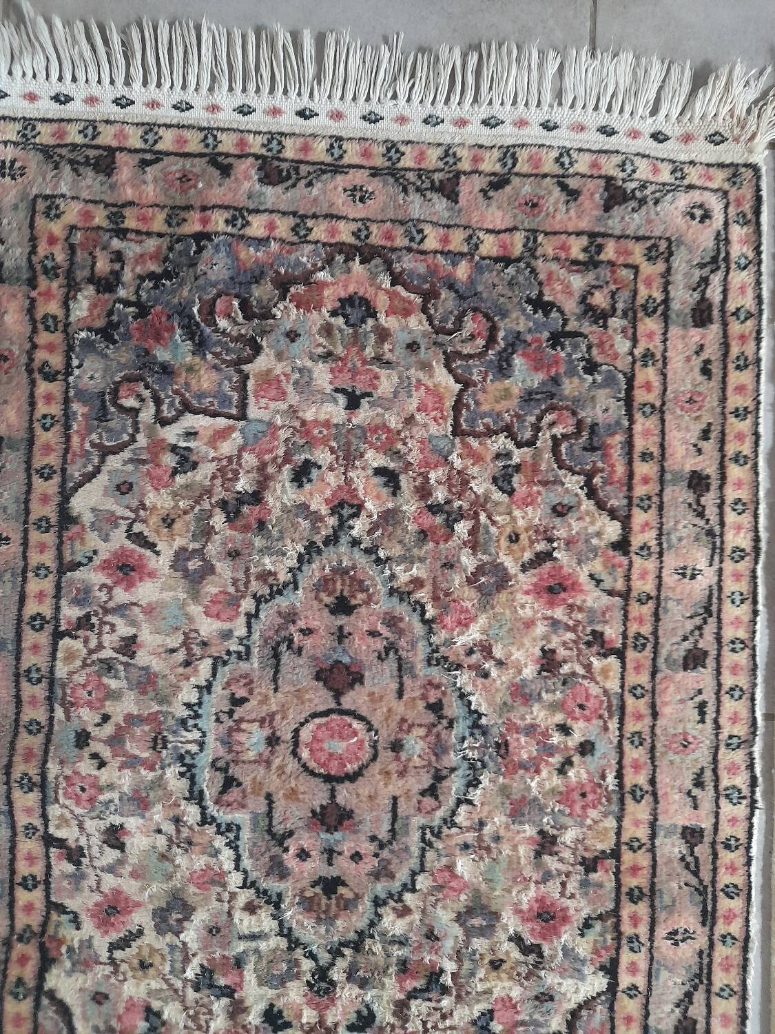 Pair of handmade oriental rugs 98x65cm