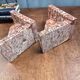 Antique pink marble bookends – Vintage Art Deco pair