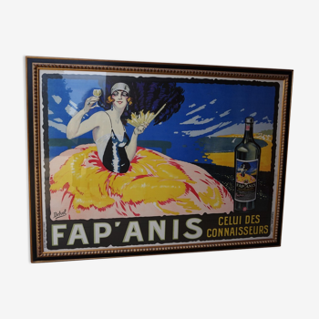 Affiche vintage fap anis delval, 1920