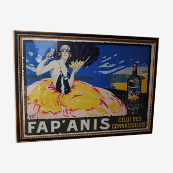 Home  products  accessories  posters vintage art deco french liquor poster fap anis by delval, 1920s