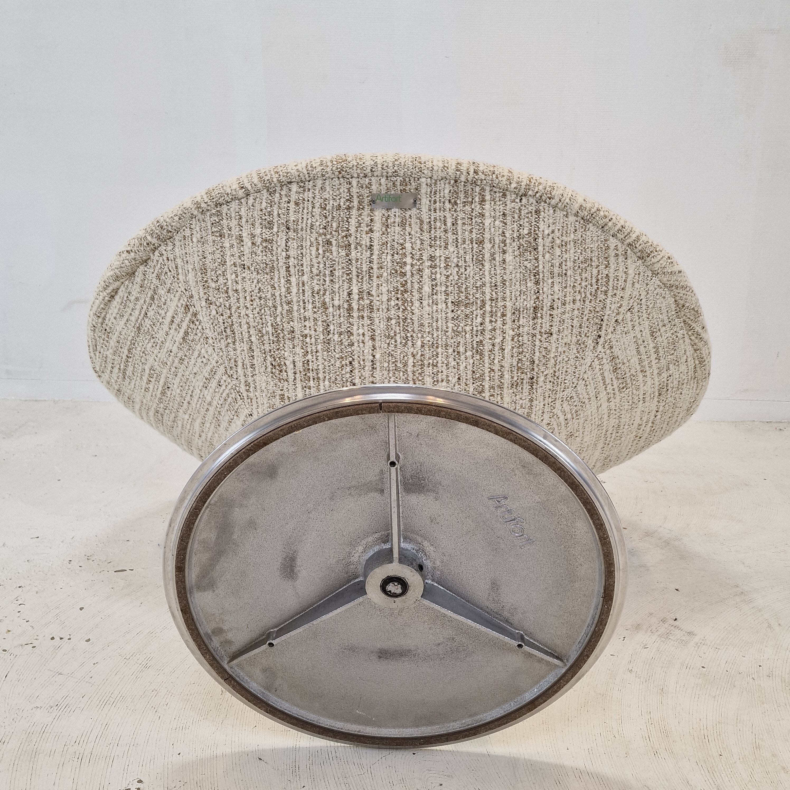 Big Globe Armchair with Ottoman by Pierre Paulin for Artifort, 1970s