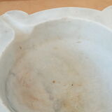 XL mortar in white marble, porcelain pestle