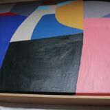 Colorful abstract art 100x80cm on stretched canvas by Bodasca