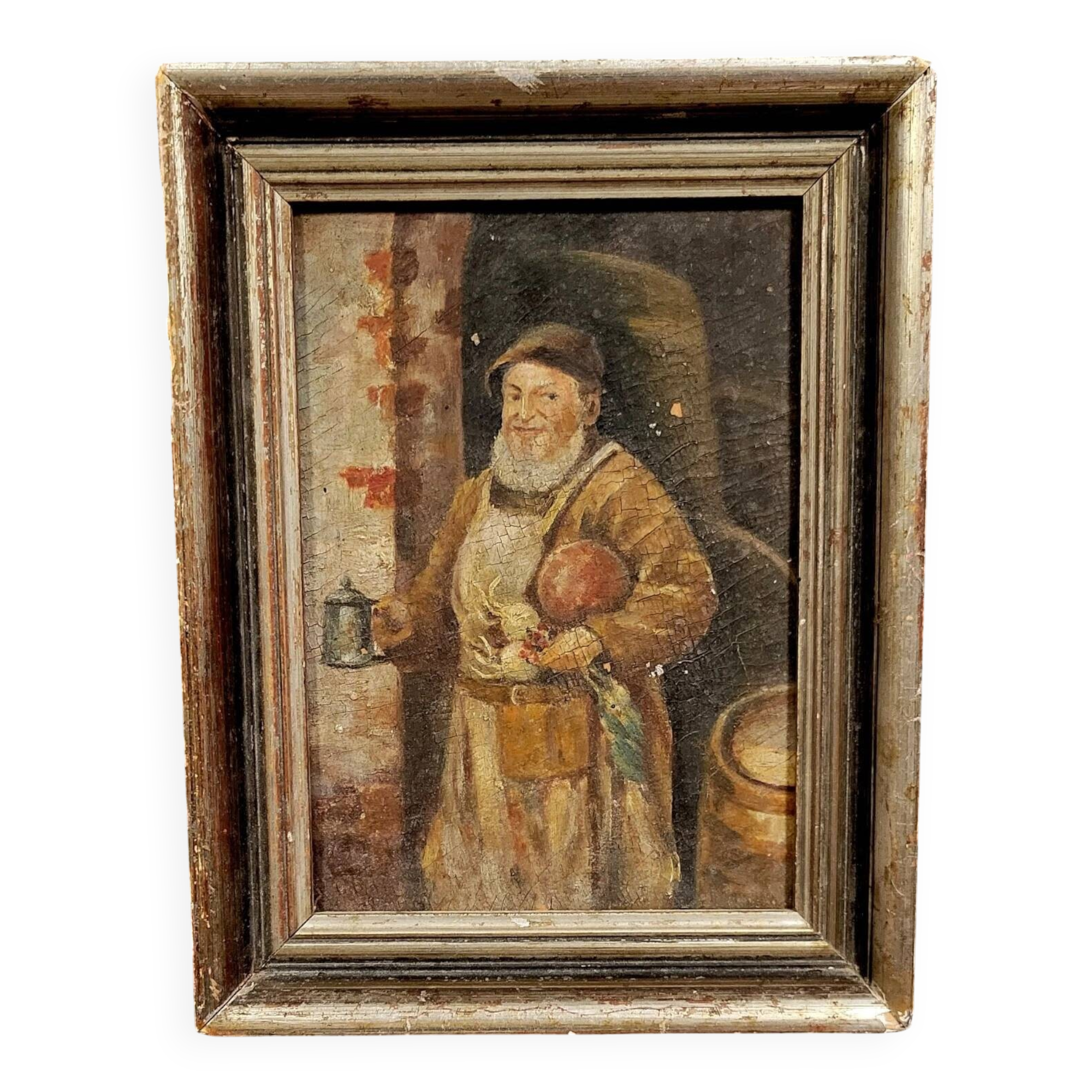 Painting Oil on canvas mounted on panel 19th century