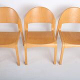 Set of 6 vintage chairs in thermoformed wood