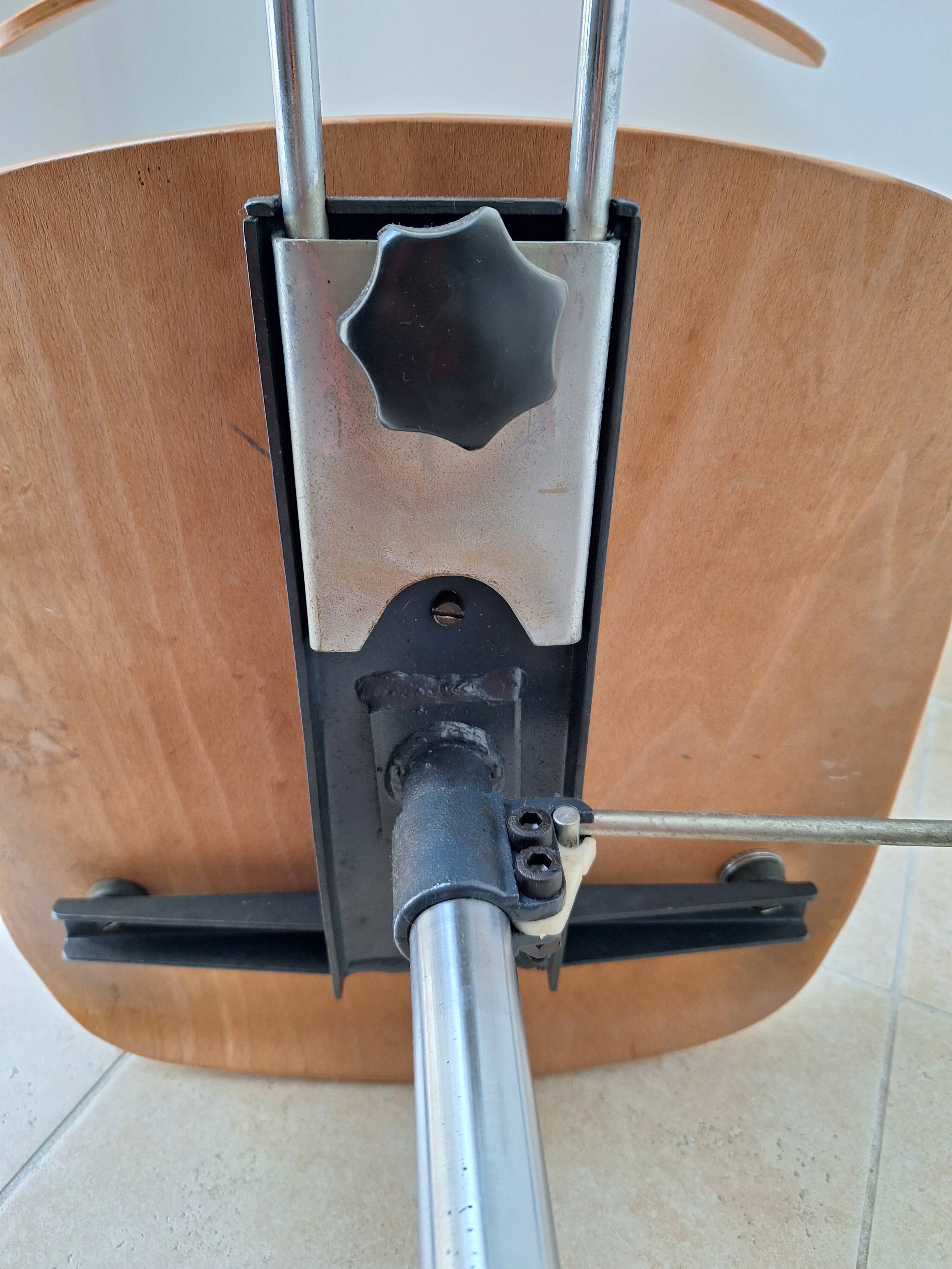 Mid-Century Industrial Office Chair Adjustable Swivel Vintage Stol Kamnik 60s/70s