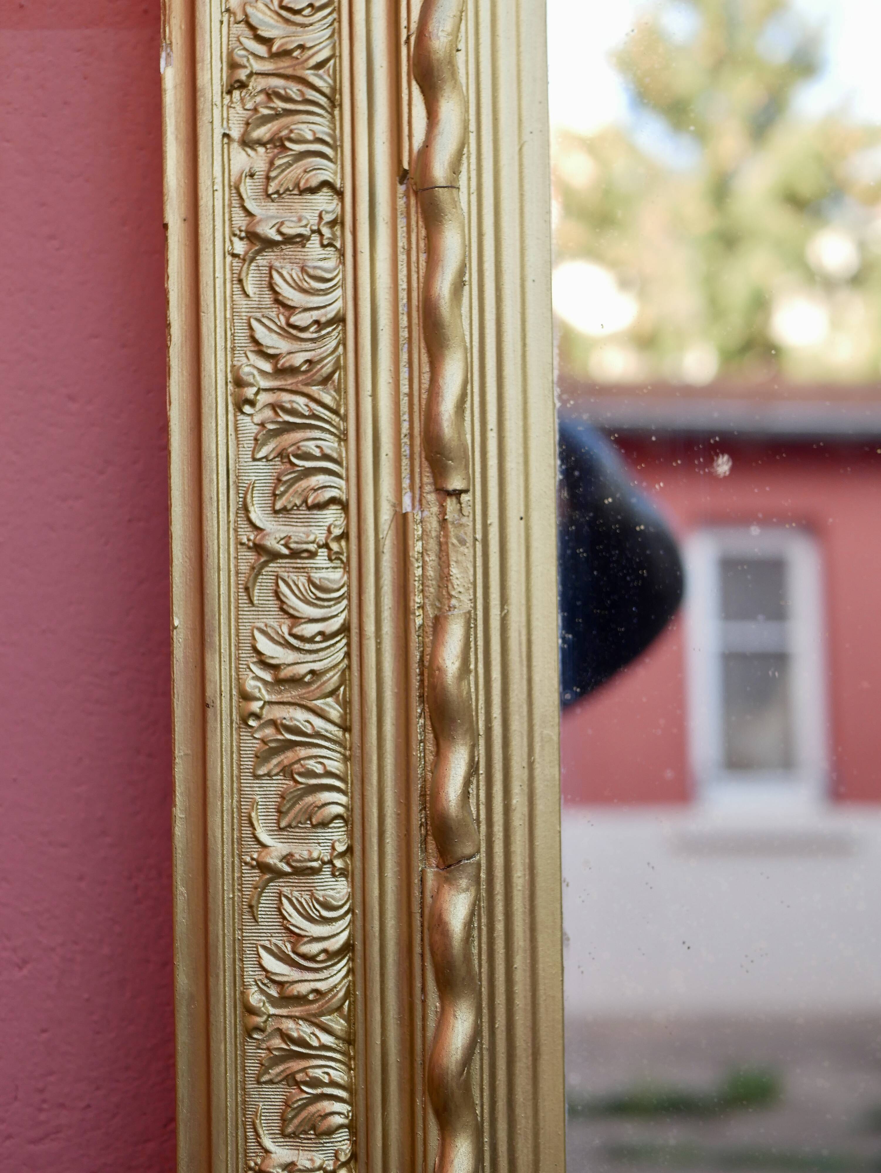 Large old gilded mirror 84x139cm