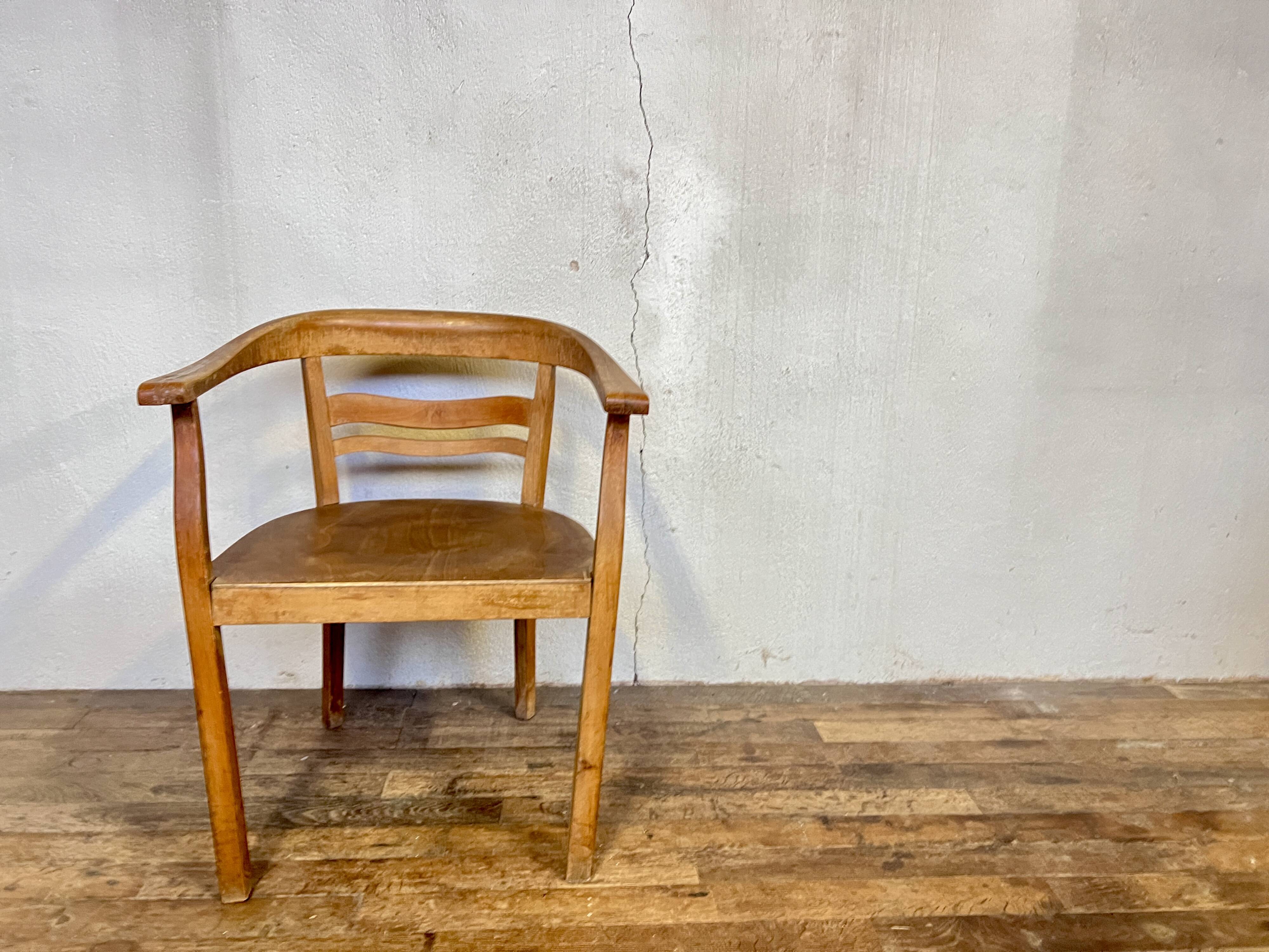Vintage beech armchair