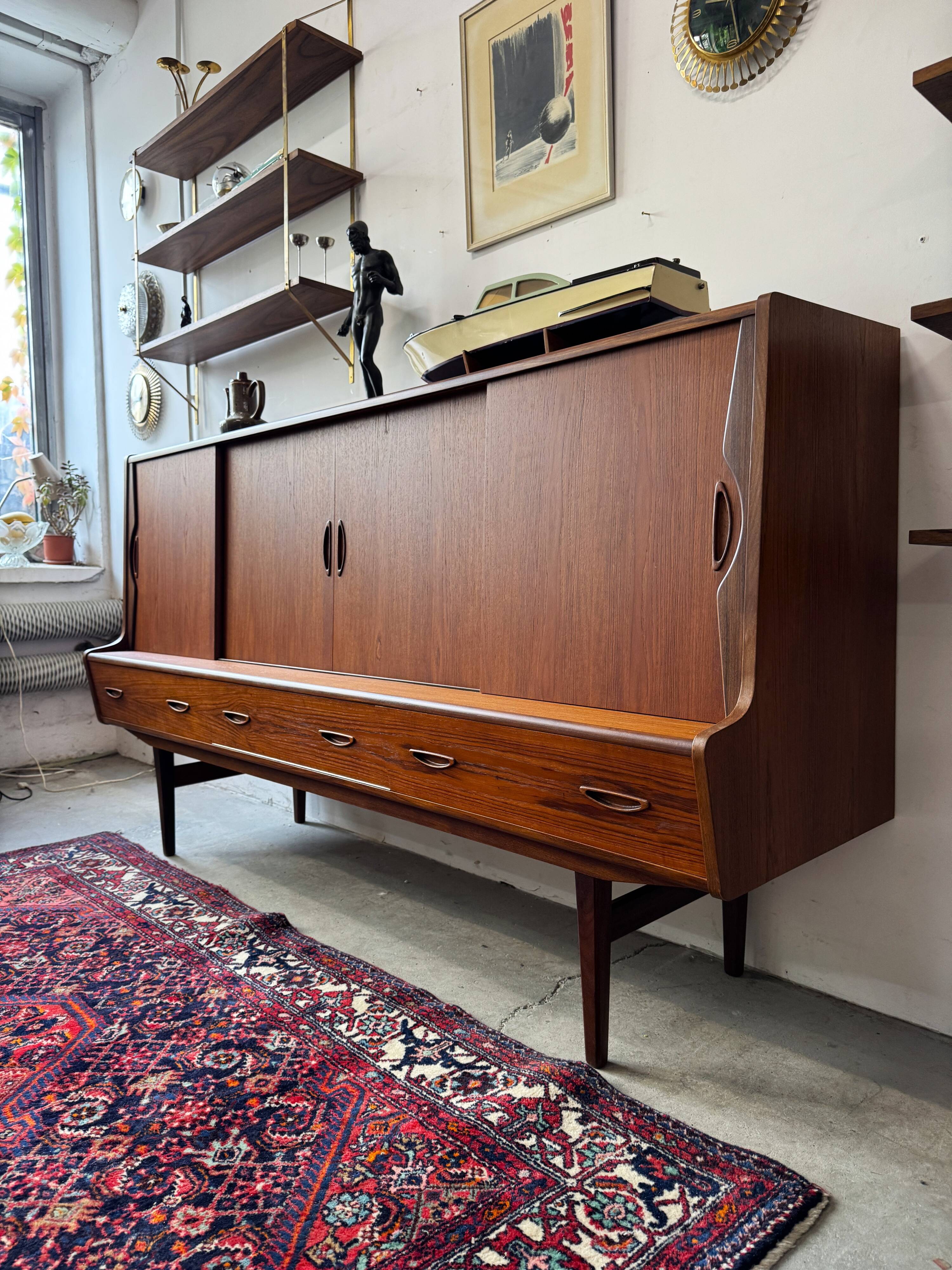 Teak Sideboard, Denmark 1960s/1970s, Mid-C Modern, Vintage