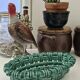Vintage woven ceramic basket