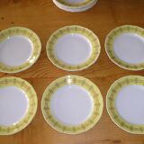 Service d'assiettes en faience pour 6 personnes : 12 pièces