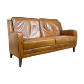 Vintage sheep leather 2 seater sofa