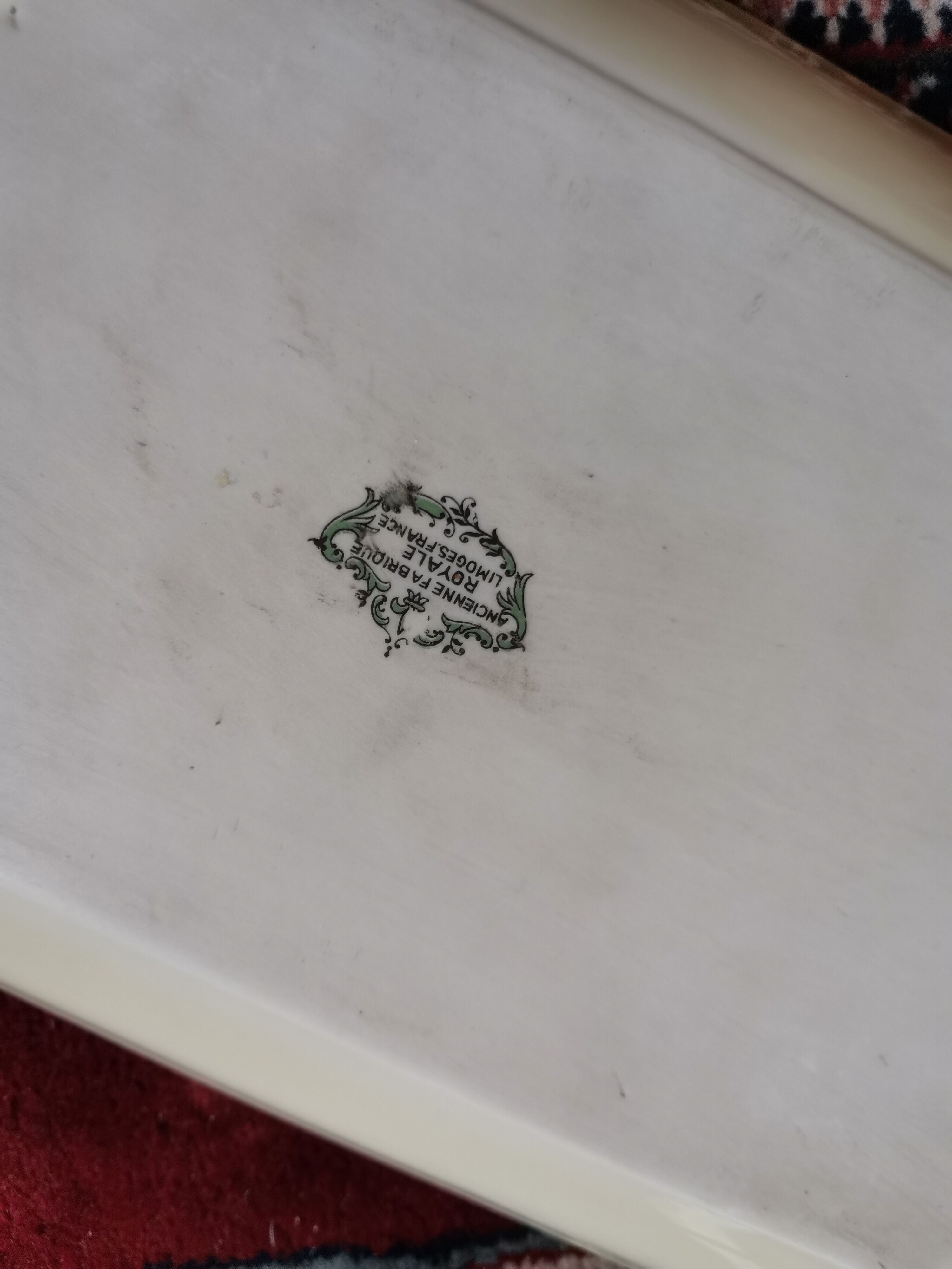 Rectangular flat Limoges