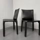 Pair of Cab 412 chairs, saddle leather, by Mario Bellini for Cassina, Italy, 1970s