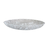 Plat apéritif ovale verre ciselé