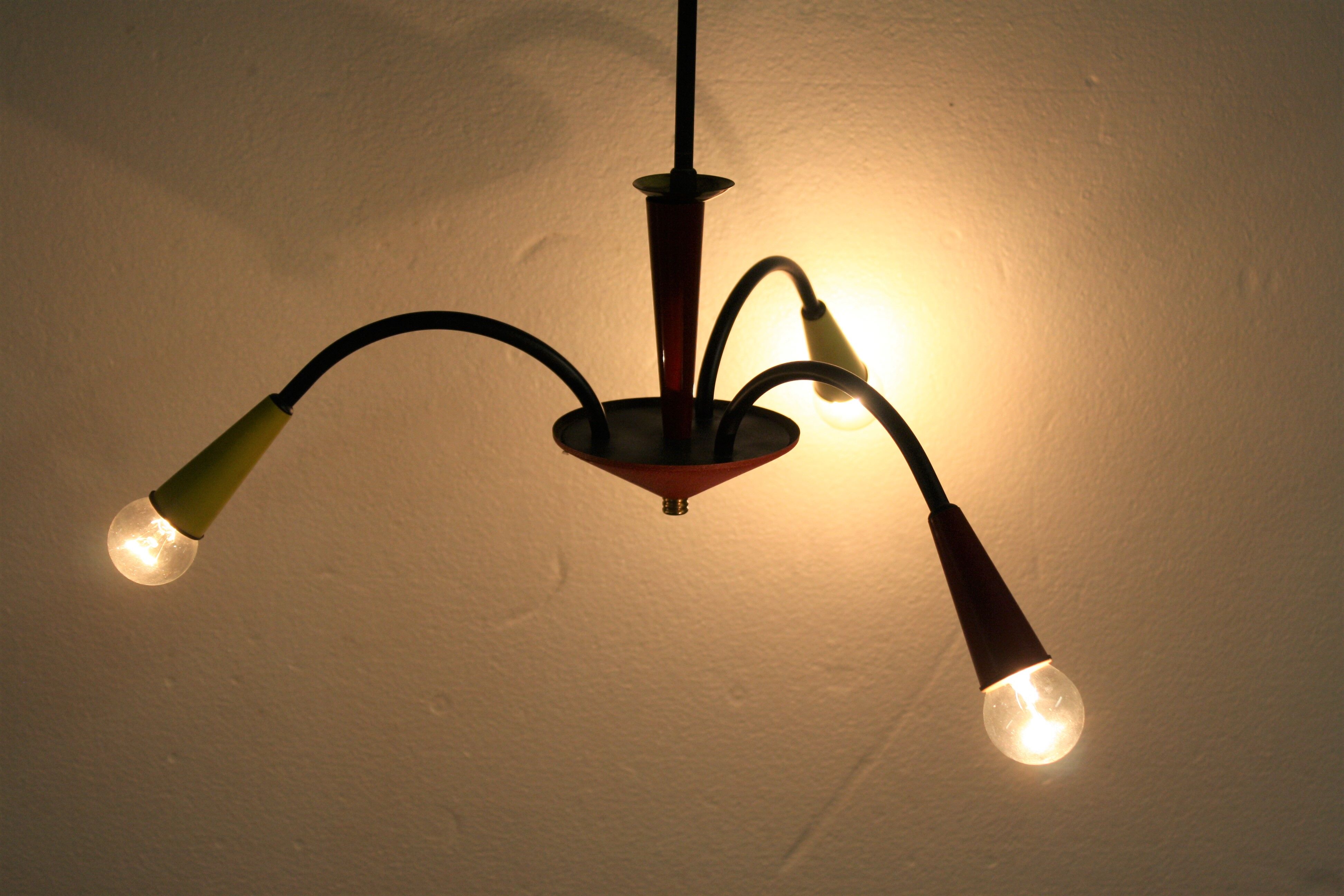 Vintage coloured spider chandelier 1950s