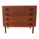 Vintage Scandinavian teak chest of drawers 1960