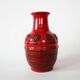Vintage Vase en céramique rétro milieu du siècle, Allemagne, rouge