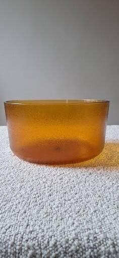 Vintage tempered glass salad bowl
