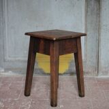 Ancien tabouret bois, tabouret d'appoint, tabouret d'atelier, déco intérieur