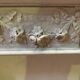 Louis XVI style fireplace in white Carrara marble, 19th century