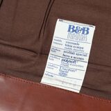 Brown leather armchair Coronado by Tobia Scarpa for B&B Italia, Italy ca. 1960