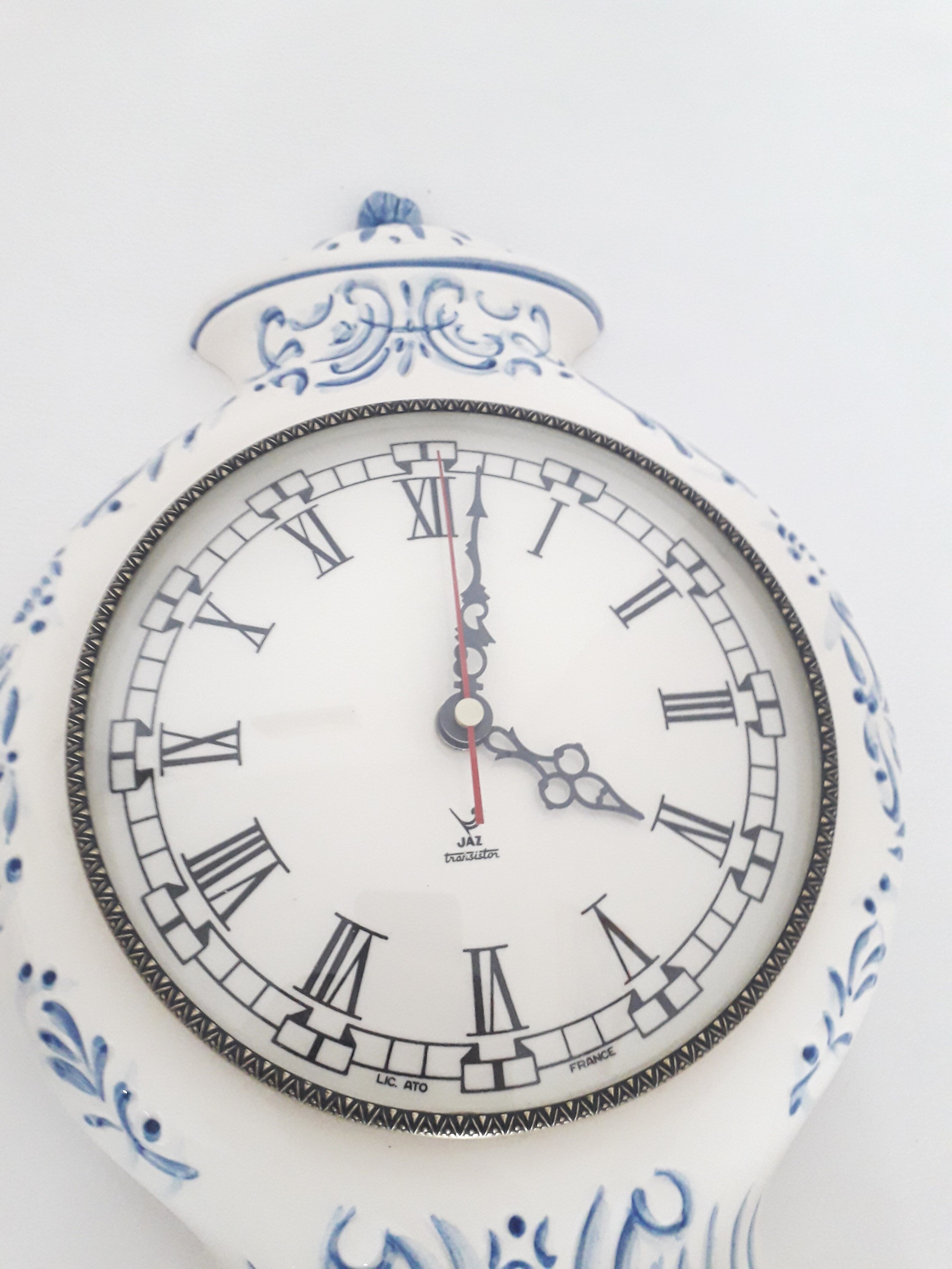 Wall clock jaz fontic porcelain 1970