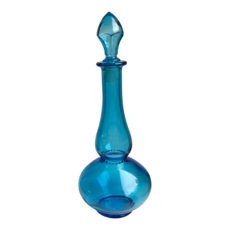 Carafe bleu turquoise made in belgium années 70