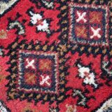 Tapis vintage du Moyen-Orient Hamadan fait main en laine – 40 x 56 cm