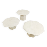 Vintage travertine nesting or side tables, 1970s