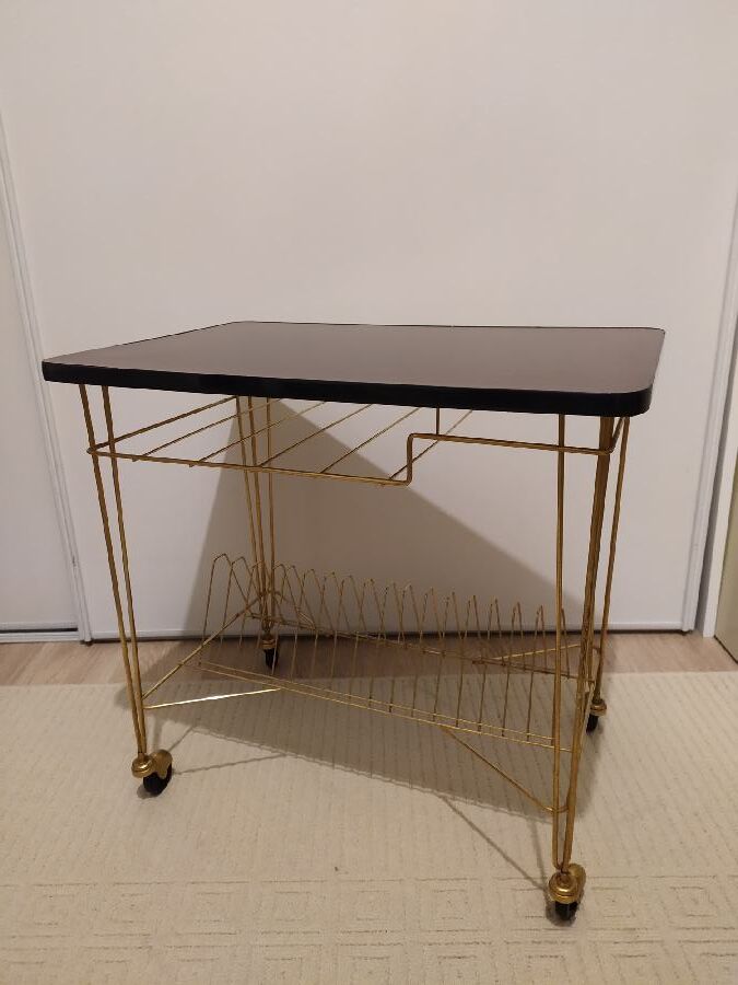 Desserte porte-vinyle vintage